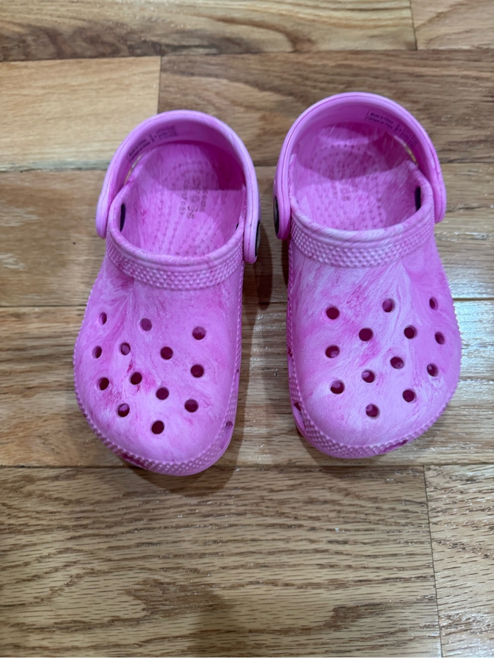 Pink Kids Croc Shoes - size 8